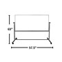 Luxor Double Sided Magnetic Painted Steel Mobile Dry Erase Whiteboard, 90"W x 40"H (DEMW003)~#|#~0886767C-3FCC-4E29-B5BD79A946A2D04F_sc7
