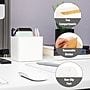 Mind Reader 2-Compartment Plastic Desk Organizer, White (SIMPORG-WHT)~#|#~088BCA2E-75CD-472E-A83B70C585BAE44B_sc7