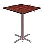 Regency Cain Square Laminate Cafe High X Base Table, 36"D x 36"W, Cherry/Grey (TCB3636CHGY)~#|#~088DCA3B-41E2-4BD8-ABB3CC758B4AD20E_sc7