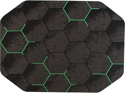 Anji Mountain Rug’d Kaleidoscope Carpet & Hard Floor Chair Mat, 36″ x 48″, Gray/Green (AMB9110) Simolary simolary.com