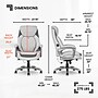 Sharper Image S-600 Active Lumbar Heated Ergonomic Bonded Leather Swivel Executive Massage Chair, Off-White (60098-OWHT)~#|#~0896B082-0EDC-4C05-842D45793E2E7BFD_sc7