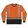 Ergodyne GloWear 8369BK High Visibility Long Sleeve Black Bottom T-Shirt, ANSI Type R Class 3, Orange, Medium (22223)~#|#~0899D165-06C0-40AB-85ED903EABED444C_sc7