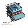 Mind Reader Metal 5-Tier Stackable Paper Desk Tray Organizer, Black, 2/Pack (5TPAP2PK-BLK)~#|#~089C22A6-251B-490B-B78398BCB17F74A1_sc7