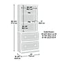 Sauder Select 70"H 3-Shelf Bookcase, Chalked Chestnut (444770)~#|#~089E59D7-24BA-4081-878B76523BA2E7AD_sc7