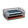 Mind Reader 2-Tier Stackable Paper Desk Tray, Metal, Silver, 2/Pack (DSTACK2-SIL)~#|#~089EBDEA-52A0-4ED8-8BAAB6E6A6B1DE0C_sc7