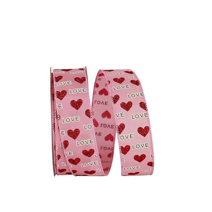 JAM Paper Love Hearts Ribbon, Red/Pink (52640340671) | Staples