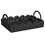 Household Essentials Handwoven Paper Rope Tray with Scalloped Edge, Black (HE1197)~#|#~08A12105-07A6-4796-BBCBDC5791F4FA39_sc7