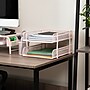Mind Reader 2-Compartment Stackable Metal Tray, Pink (CSTACK2-PNK)~#|#~08AB538F-AABC-4546-BC47C6668C6CC31A_sc7