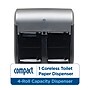 Georgia-Pacific Compact 4-Roll Quad Coreless Toilet Paper Dispenser, Silver (56746A)~#|#~08AD67C0-9554-4AAB-9DAAF8096482A07F_sc7