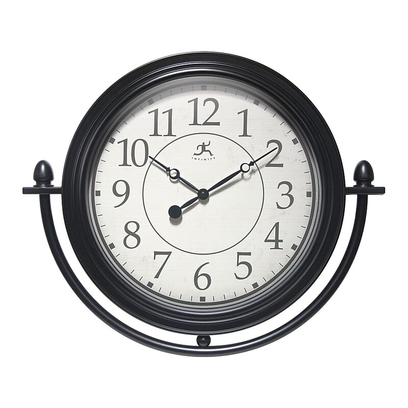Infinity Instruments Finial Wall Clock, 15.75"Dia. (20308BK-4551) image 1