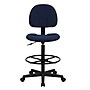 Flash Furniture Mid Back Fabric Ergonomic Drafting Stool, Navy Blue (BT659NVY)~#|#~08B917E4-B576-4794-B2E147939AA8841E_sc7