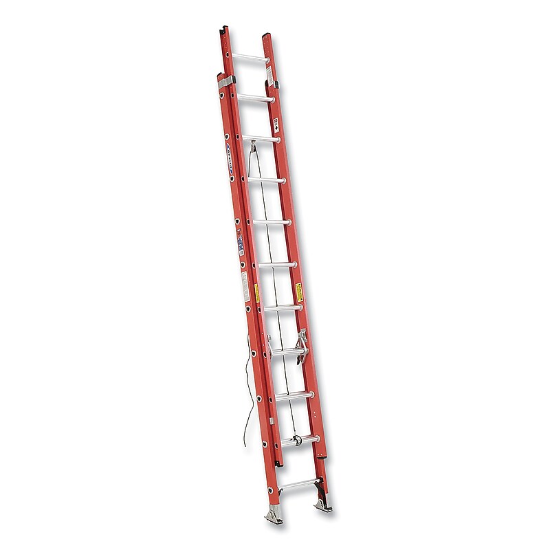 Werner 20' Fiberglass Extension Ladder, 300 lbs. Capacity (D6220-2) image 1