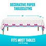 Say Hooray! Bow Bash 54 in. x 96 in. Paper Tablecloth, Multicolored, 4/Pack (DTC382616TC)~#|#~08BD10D5-F3EE-4F7F-99471F868A546FD2_sc7