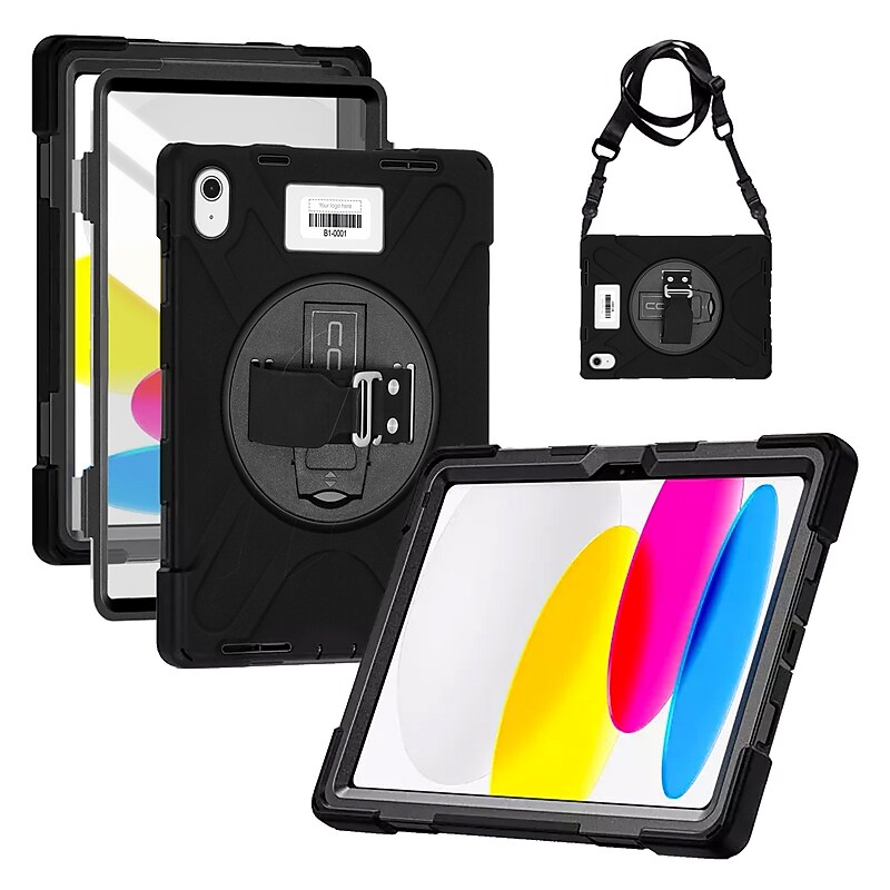 CODi Rugged iPad 11" (A16/11th Gen) & iPad 10.9" (10th Gen) Case w/ Integrated Screen Protector, black (C30705069IS) image 1