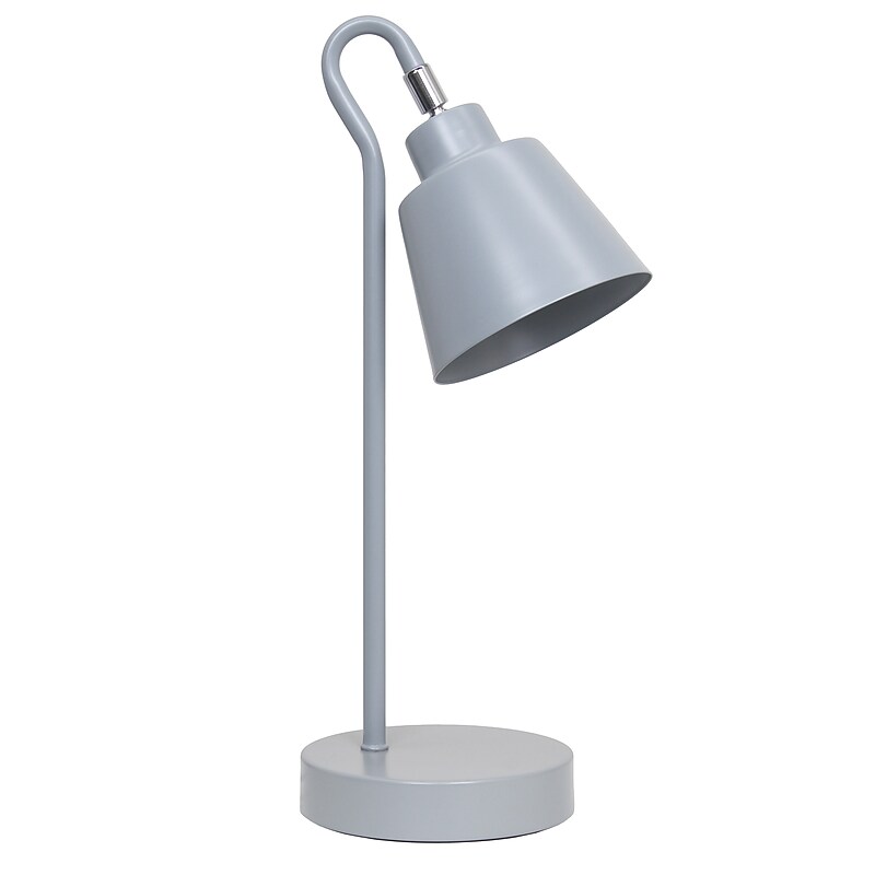 Simple Designs Sleek Essentials LED Desk Lamp, 16", Gray (LD1079-GRY) image 1