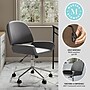 Martha Stewart Tyla Armless Faux Leather Swivel Executive Chair, Gray/Polished Nickel (CH2209215GY)~#|#~08C08A1D-E00D-4E2A-885204B72FE5B06A_sc7