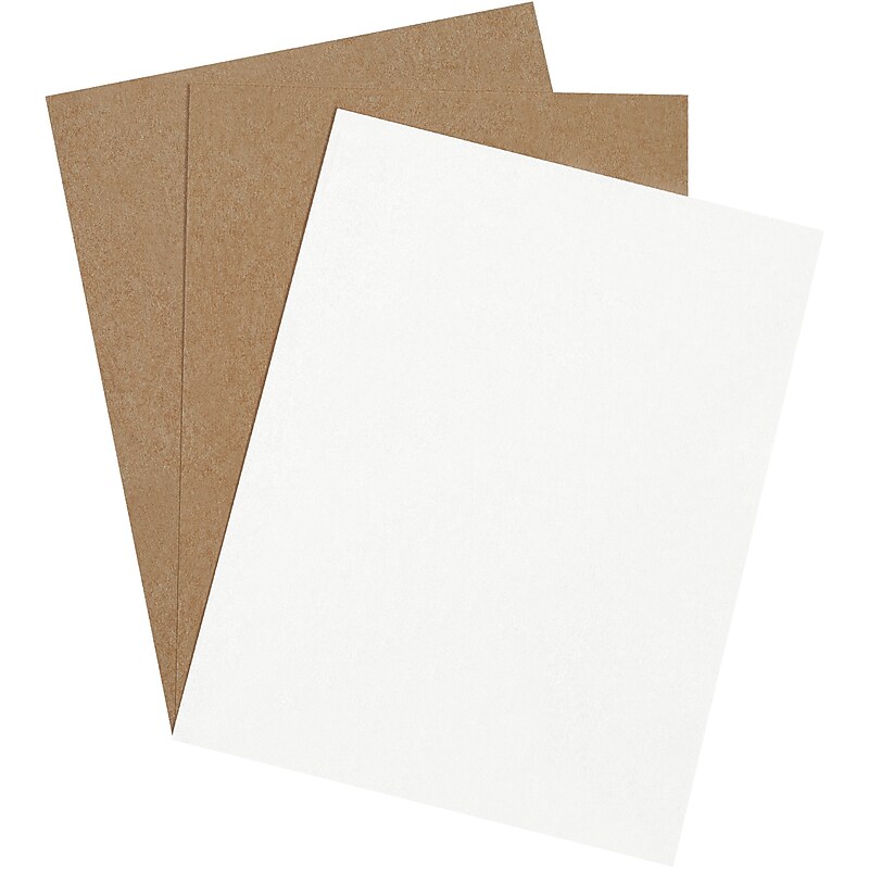 8.5" x 11" Chipboard Pads, White, 960/Carton (CP8511W) image 1