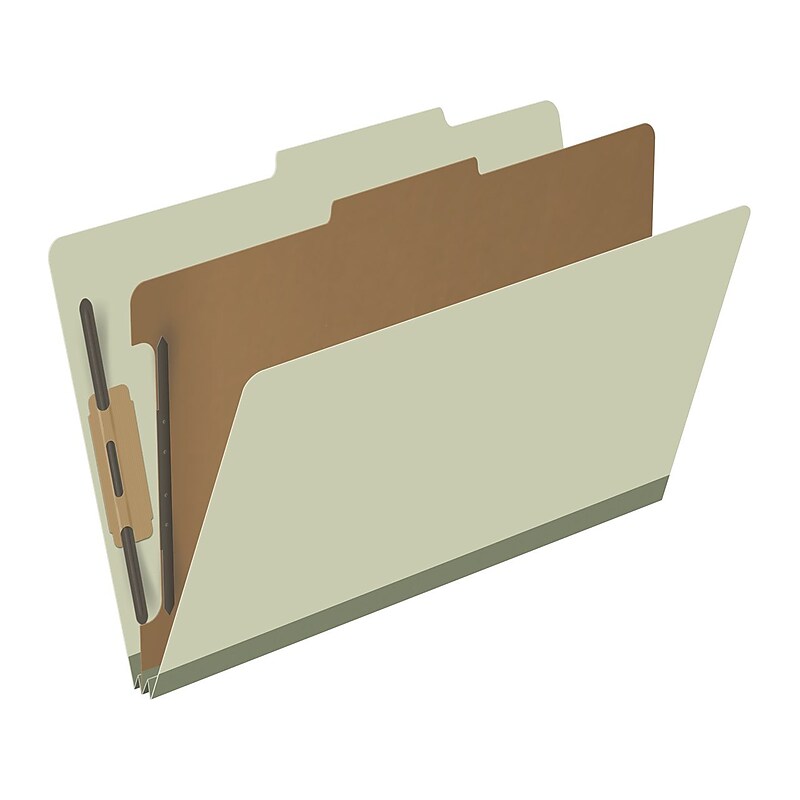 Medical Arts Press Pressboard Classification Folder, 1 Divider, 2" Expansion, Legal Size, Green, 10/Box image 1