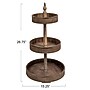 Storied Home 26.75" Decorative Wood & Tin 3 Tier Tray, Silver (DE0574)~#|#~08CD270B-DED0-47A4-B626DD9CF87C1DB5_sc7