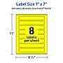 Avery Laser/Inkjet Multipurpose Rectangle Labels, 1" x 7", Neon Yellow, 640/Box (94225)~#|#~08CD30BB-914E-43FF-B81BC2FB8E781CE7_sc7