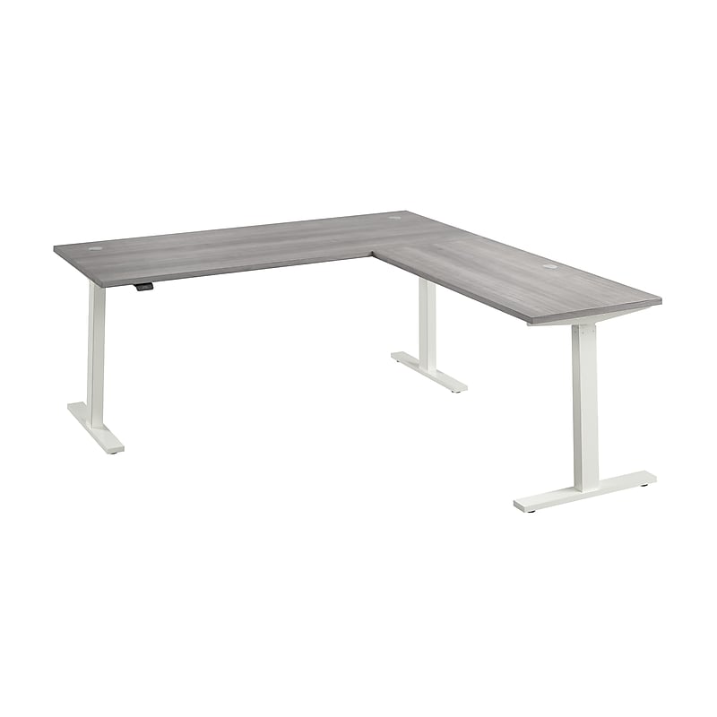 Bush Business Furniture Move 60 Series 72"W L Shaped Adjustable Standing Desk, Platinum Gray (M6SL7278PGWK) image 1