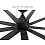 Global Industrial 108" Industrial Ceiling Fan, 6-Speed, Black (293049)~#|#~08CE8666-2F50-4978-8DC795DC1D79F15D_sc7