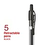 Staples ProGel™ Retractable Gel Pen, Fine Point, 0.7mm, Black Ink, 5/Pack (ST62098)~#|#~08CEDA2D-27E5-48DB-B63F2DCE5DB46A3F_sc7