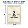 Avery Pearlized Ivory Rectangle Multipurpose Labels, 4.75" x 7.75", Ivory, 100/Box (94255)~#|#~08D00457-494C-444C-B25A88EB5549348A_sc7