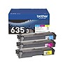 Brother TN635 Cyan/Magenta/Yellow Standard Yield Toner Cartridges, 3/Pack (TN6353PK)~#|#~08D43325-085D-4545-925FA14A3EB1B004_sc7
