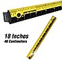 Victor Technology Zip Stick 18" Metric Folding Ruler, Stainless Steel, Yellow/Black, 25/Pack (EZSTK18Y-25PK)~#|#~08D68FBA-FF09-428F-AB5AAED2C543FB4A_sc7