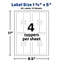 Avery Laser/Inkjet Adhesive Bag Toppers with Bags, 1 3/4" x 5", White, 40 Labels & Bags/Pack (22801)~#|#~08DAB3E6-EAFF-4345-9FB1024223DDE41C_sc7