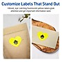 Avery Heart Laser/Inkjet Multipurpose Labels, 2-9/32" x 1-27/32", Neon Yellow (120/Pack)~#|#~08EE0383-BEC5-435D-9027D5427F109FBD_sc7