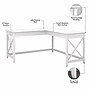 Bush Furniture Key West 60"W L-Shaped Desk, Pure White Oak (KWD160WT-03)~#|#~08EEF2E7-C8A0-41F1-B8281F953391F574_sc7