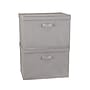 Household Essentials Large Folding Fabric Wide KD Storage Box With Lid, 12" x 18.5"x 15", 58 Qt., Gray, 2/Pack (7419-1)~#|#~08F1BB63-8A03-4EB9-88AE240A39BF3092_sc7