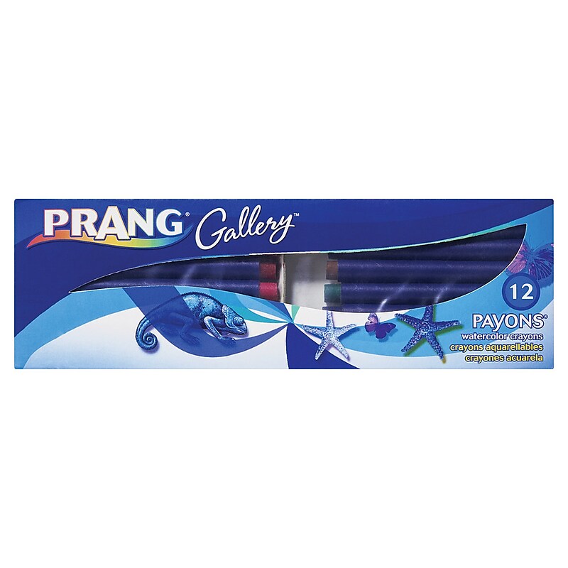 Prang Payons Watercolor Crayons with Brush, Assorted Colors, 12/Set (DIX34312) image 1