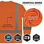 GloWear 8368 High Visibility Long Sleeve T-Shirt, ANSI Type R Class 3, Orange, Large (22064)~#|#~08F67F09-8D6B-4ECC-8E9D6530252B391B_sc7