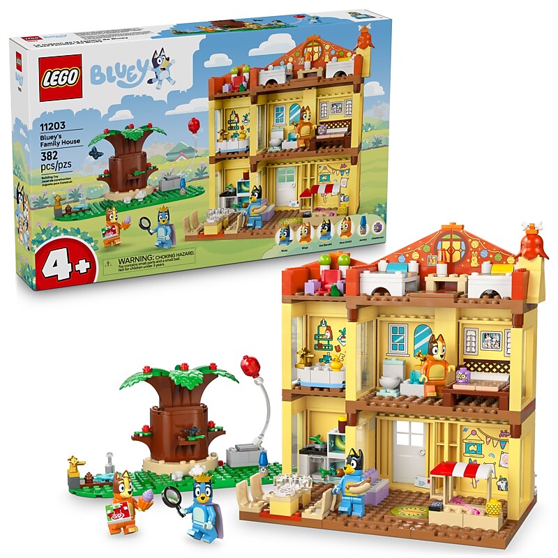 LEGO Bluey: Blueys Family House Playset, Home-Building Kit, 382 Pieces (11203) image 1