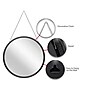 Infinity Instruments Franc II Black Plastic Framed Wall Mirror, 22" (20209BK)~#|#~08F85F18-A6A8-40D5-B1DCBE6C10867AE2_sc7