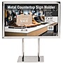 Global Printed Products Horizontal Generic Holder, 7" x 11", Table Top/Countertop, Silver Metal (CTSGN-7X11)~#|#~08FA12E1-2150-46D5-A9045DC1F59DC7B5_sc7