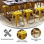 Flash Furniture Kai Industrial Iron Table Height Stackable Restaurant Stool without Back, Yellow, 4-Pieces/Pack (ETBT350318YL)~#|#~08FA35C9-8447-4E0B-952169BA35223617_sc7