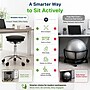 Uncaged Ergonomics Wobble Stool Air Armless Fabric Active Stool, Black/Silver (WSA-B)~#|#~08FB6839-3DAA-4453-A0C2060CFF993F8D_sc7