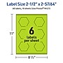 Avery Printable Decorative Edge Multipurpose Labels, 2-1/2" x 2-57/64", Bright Green, 60/Pack (94121)~#|#~0903B7DE-B2A7-4553-9EF32DA6D5820EED_sc7