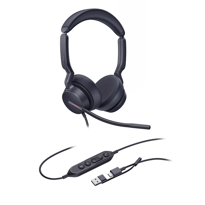Yealink UH46 USB Wired Noise Cancelling USB-C/A Stereo Computer Headset for Business Office, UC Certified image 1