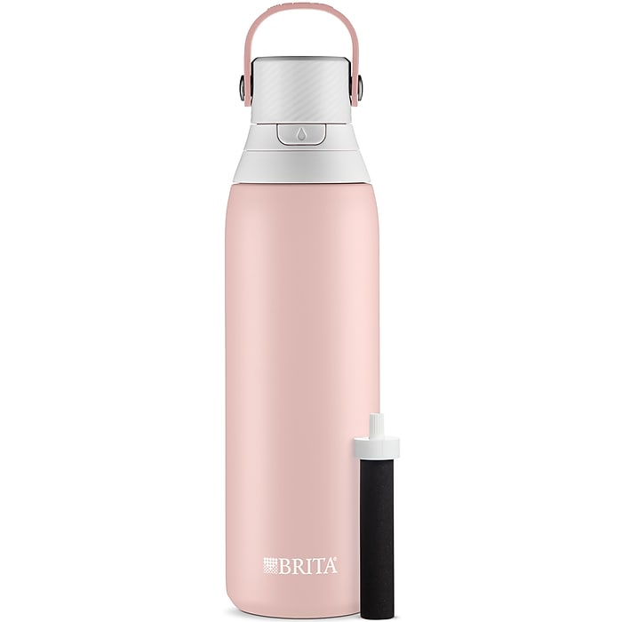 Brita Stainless Steel Filtered Water Bottle, 20 oz., Rose (36452