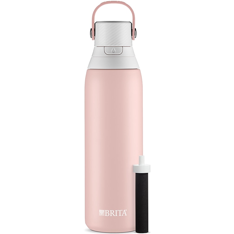 Brita Stainless Steel Filtered Water Bottle, 20 oz., Rose (36452) image 1