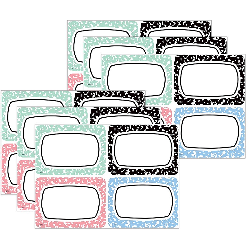 Teacher Created Resources Cool for School School Name Tags, 3.5" x 2.5", 36/Pack, 6 Packs/Bundle (TCR9320-6) image 1