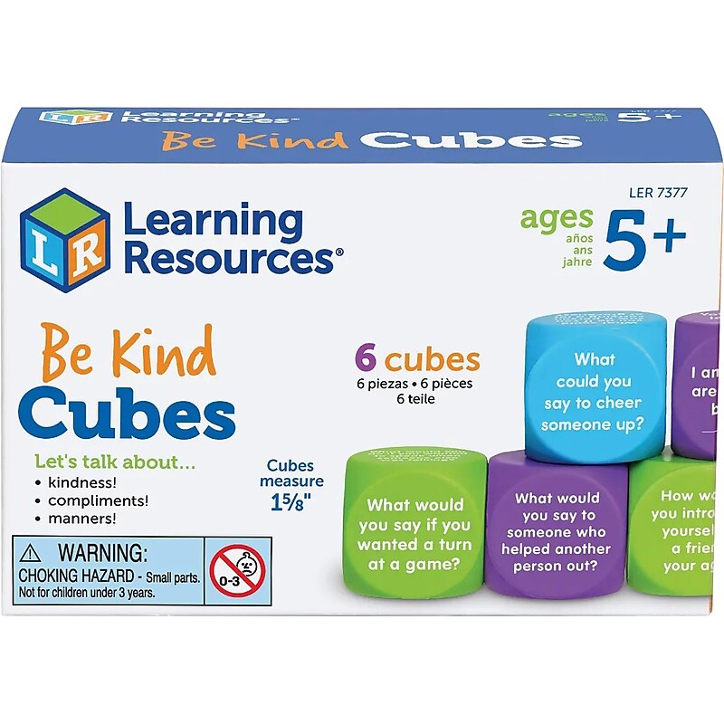 Learning Resources Be Kind Conversation Cubes, 6/Set (LER7377) image 1