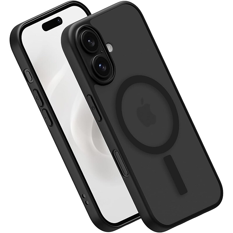 PEEL MagSafe Bumper Phone Case for iPhone 16, Shock Absorbing, Black (I16_STD_BMP_BLK) image 1