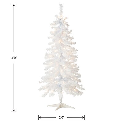 National Tree Company 4' Pre-Lit Tinsel Collection Artificial Christmas Tree