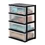 Iris Stackable Wide Chest, 4 Drawer, Black (301153)~#|#~0908A22A-A99F-4009-9EAE8B14B1DADA2C_sc7